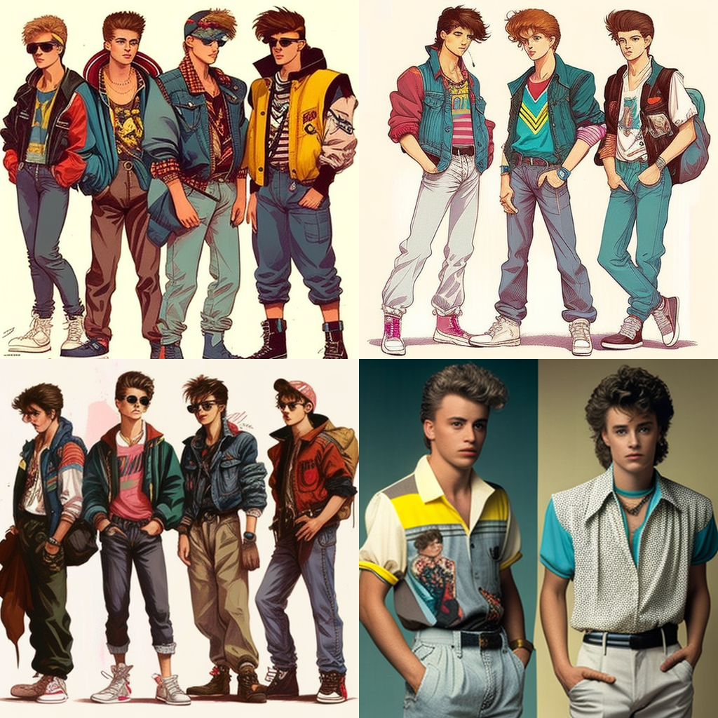 Clothing 80's Fashion for Teenage Guys