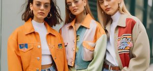 A compilation of modern fashion influencers embracing 90s jacket styles.