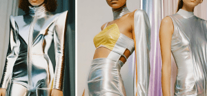 Futuristic Fabrics Shimmer, Shine, and Space Age Styles