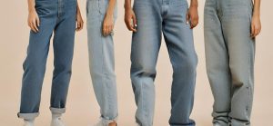 Illustrate the key features with visuals of different types of baggy jeans