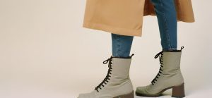 Provide visuals of modern outfits showcasing stylish ways to wear 90s fashion boots
