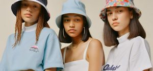 an image showcasing diverse styles of 90s bucket hats